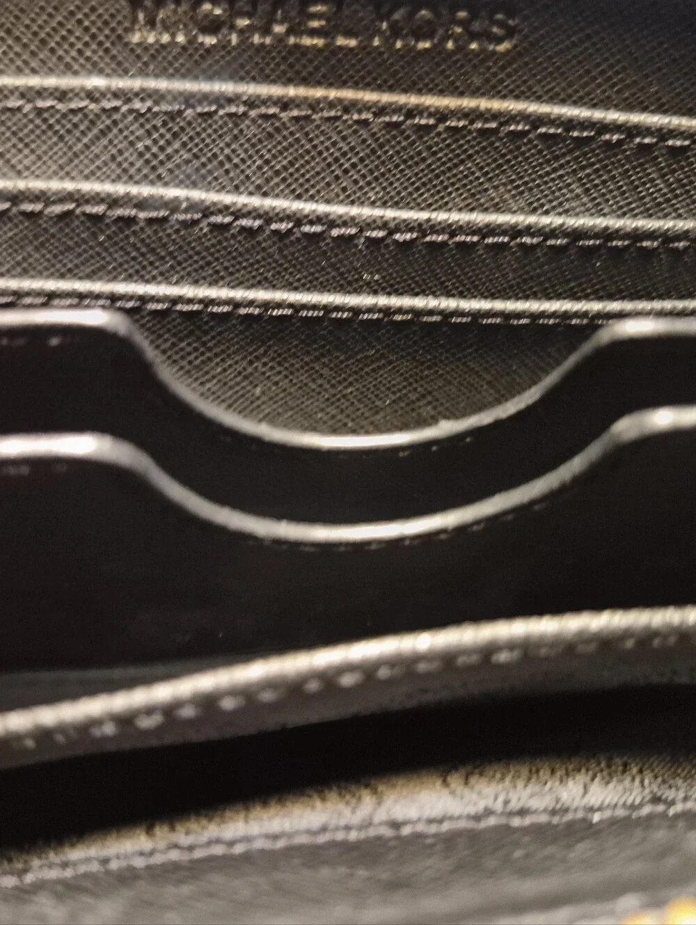 Michael Kors Jet Set Black Signature Zip Around Wallet Wristlet